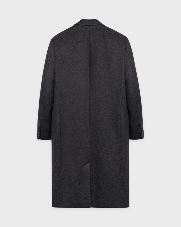 Sporty & Rich Signature Logo Wool Overcoat Men - Dark Gray
