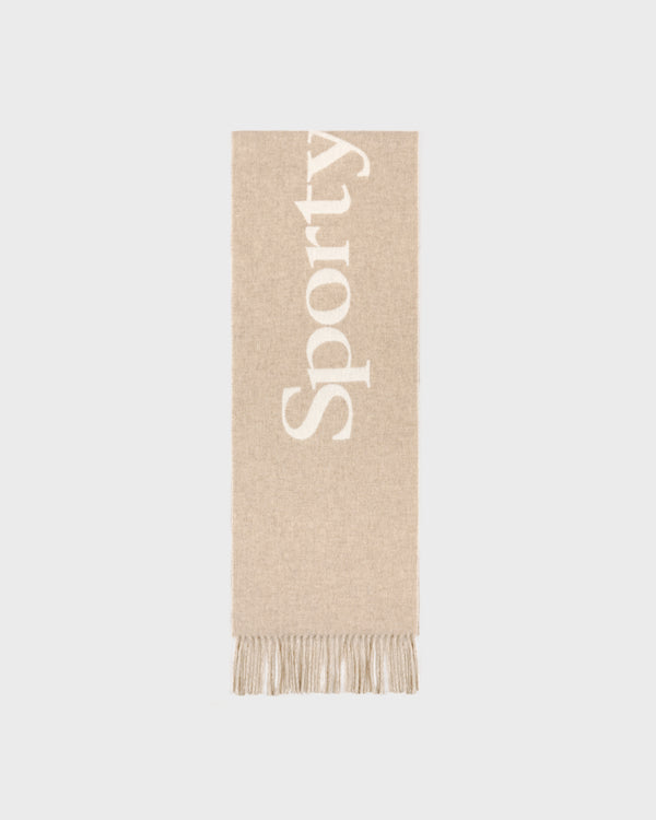sporty & rich Big Serif Scarf - Ecru