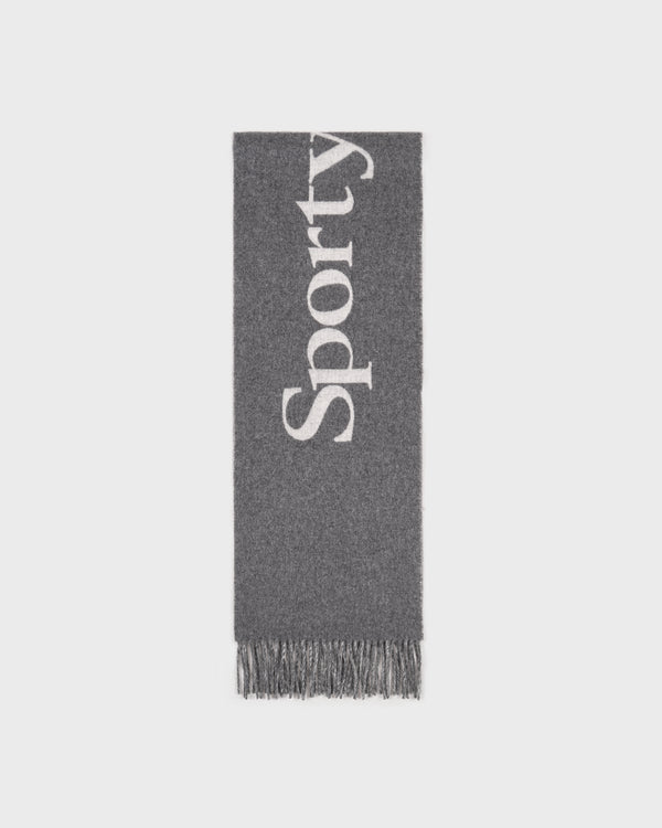 sporty & rich Big Serif Scarf - Gray