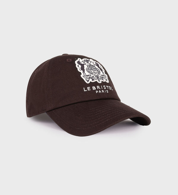 Sporty & Rich Bristol Crest Hat - Chocolate/Cream