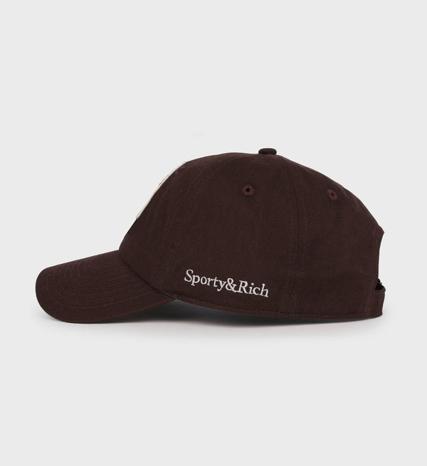 Sporty & Rich Bristol Crest Hat - Chocolate/Cream