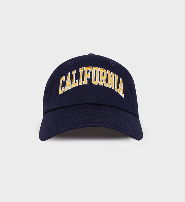 sporty & rich California Hat - Navy/Gold