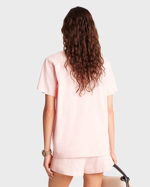 Sporty & Rich California T-Shirt - Ballet/White