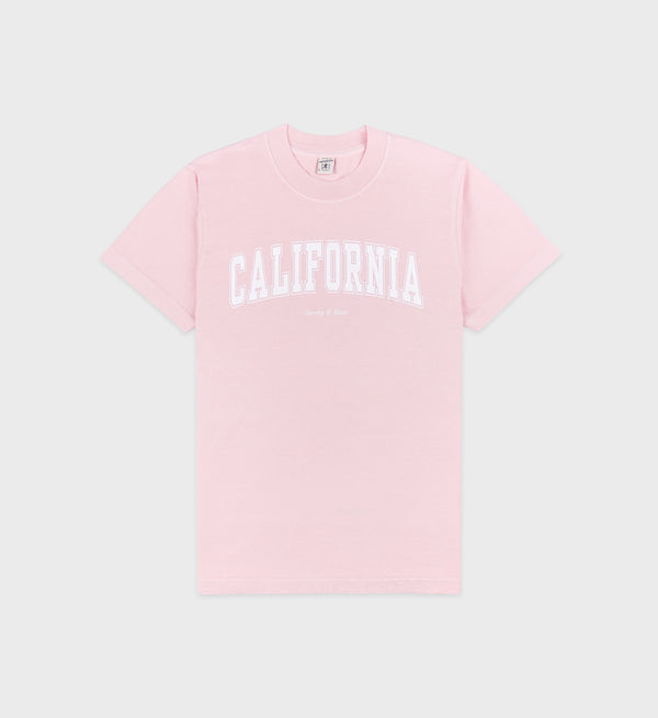sporty & rich California T-Shirt - Ballet/White
