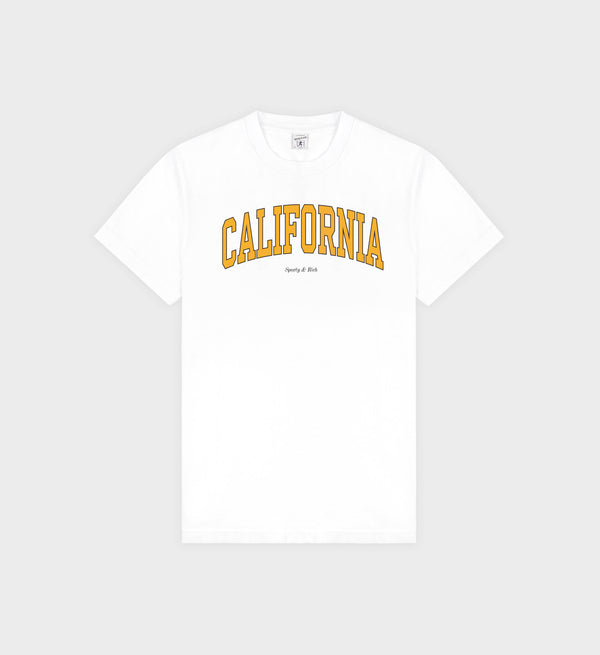sporty & rich California T-Shirt - White/Gold