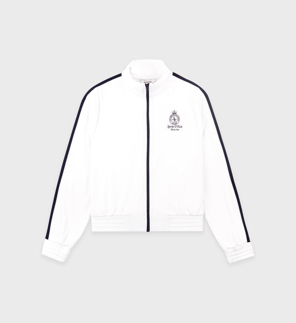 sporty & rich Crown Tennis Track Jacket - White/Navy