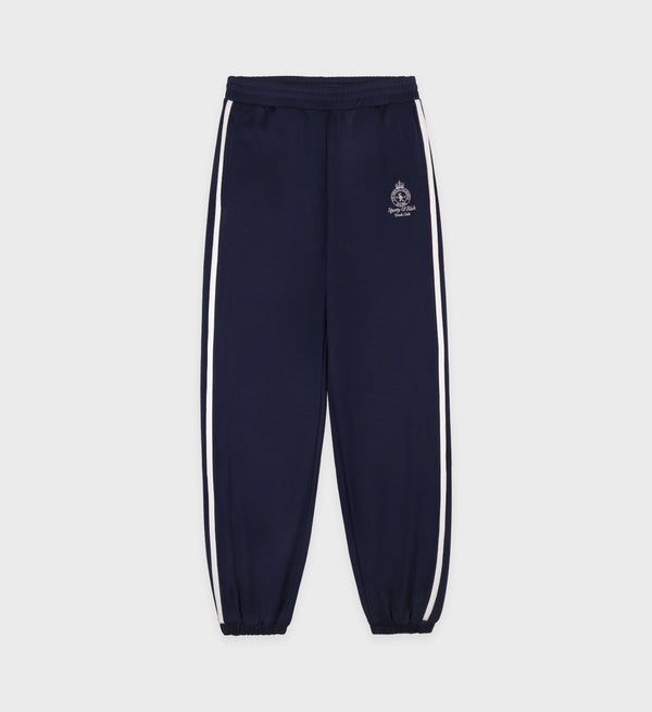 sporty & rich Crown Tennis Track Pant - Navy/White