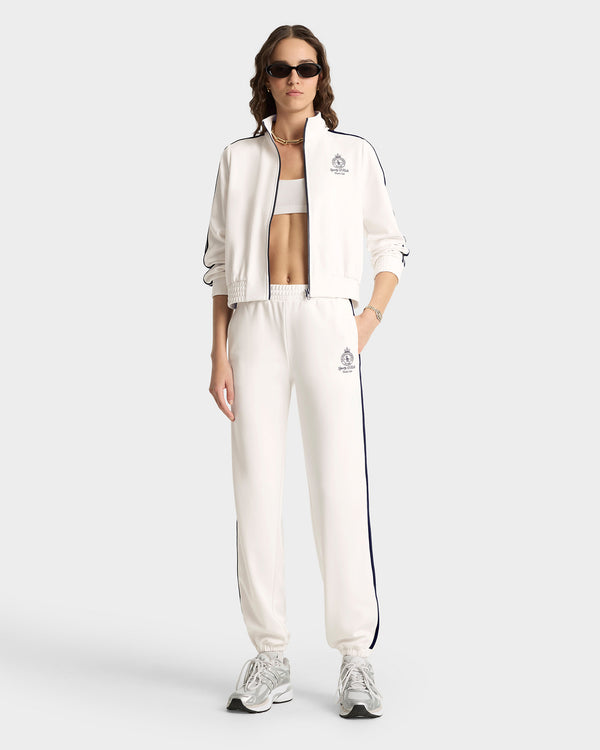 Sporty & Rich Crown Tennis Track Pant - White/Navy