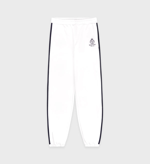 sporty & rich Crown Tennis Track Pant - White/Navy