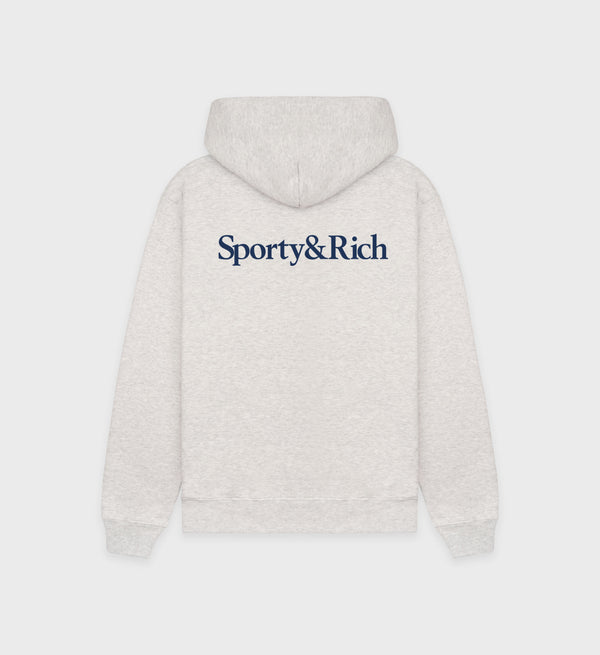 Sporty & Rich Dodgers Serif Hoodie - Heather Gray/Navy