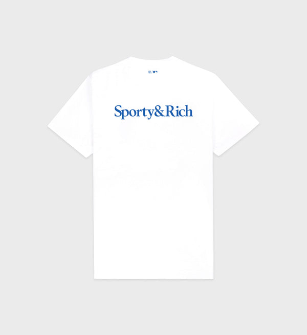 Sporty & Rich Dodgers Serif T-Shirt - White/Team Blue