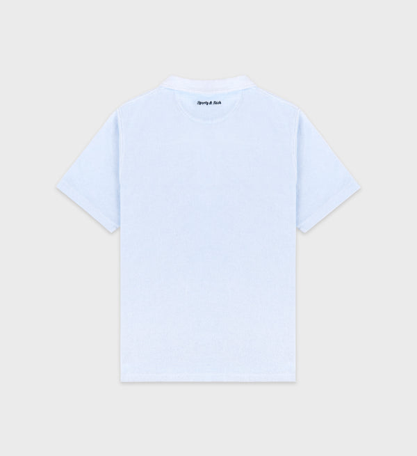 Sporty & Rich Eden Script Terry Polo - Ciel/Navy