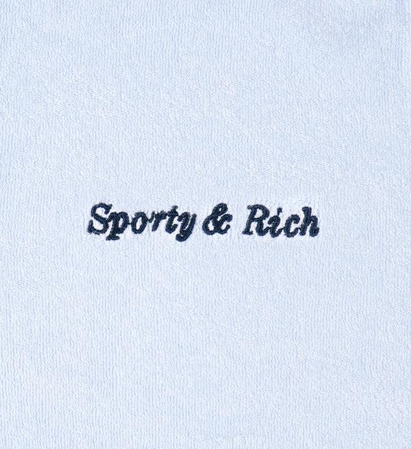 Sporty & Rich Eden Script Terry Polo - Ciel/Navy
