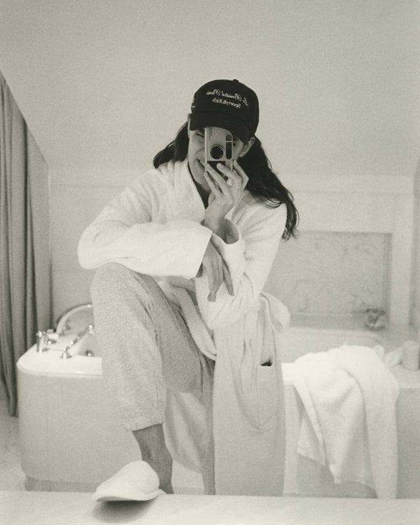 Sporty & Rich Faubourg Hat - Navy/Cream