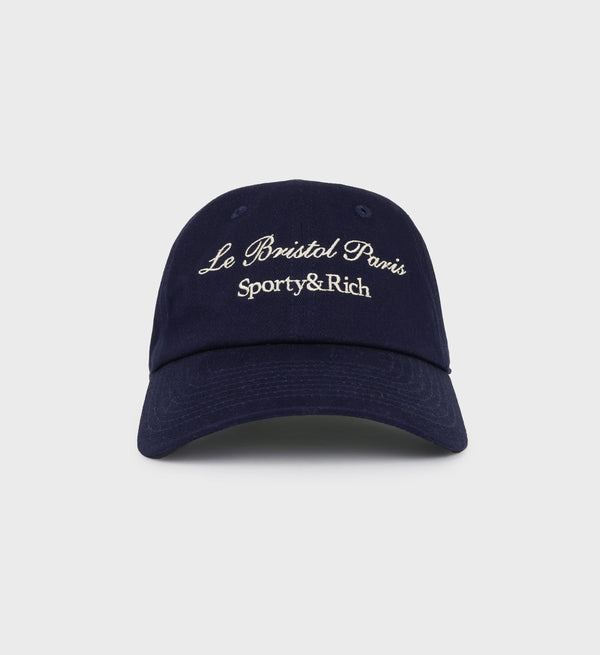 sporty & rich Faubourg Hat - Navy/Cream