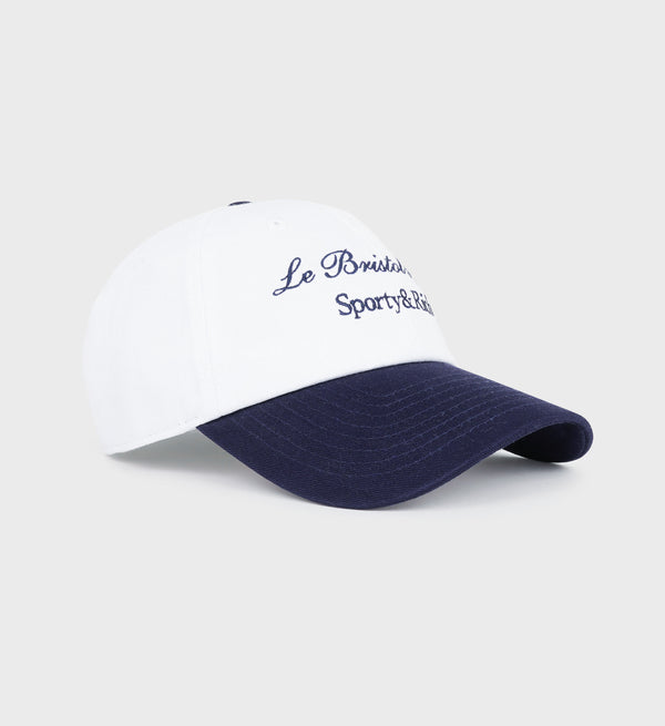 Sporty & Rich Faubourg Hat - White/Navy