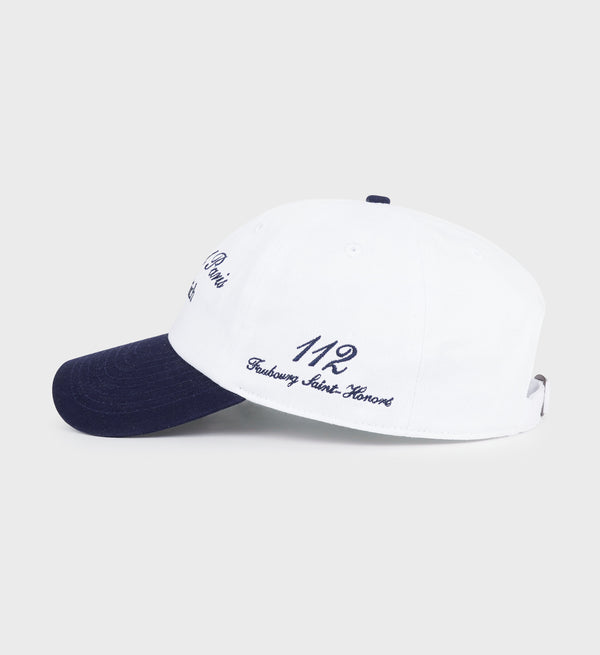 Sporty & Rich Faubourg Hat - White/Navy