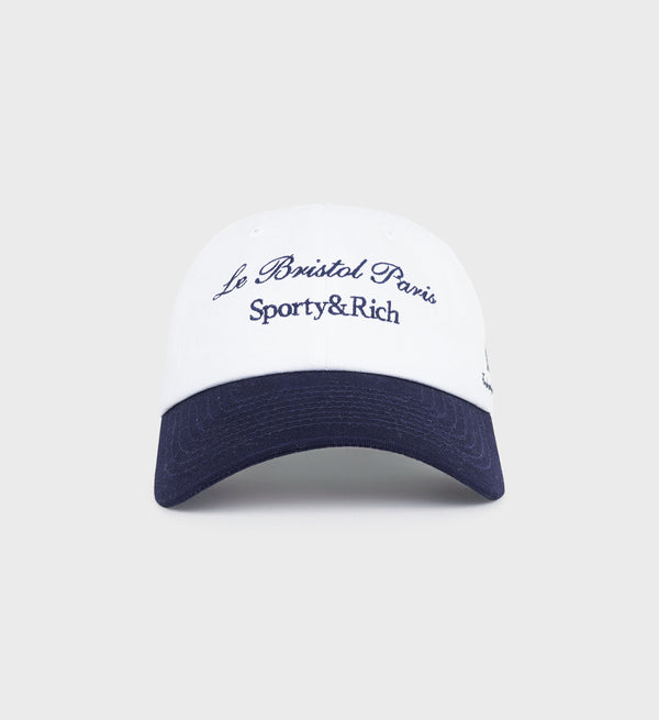 sporty & rich Faubourg Hat - White/Navy
