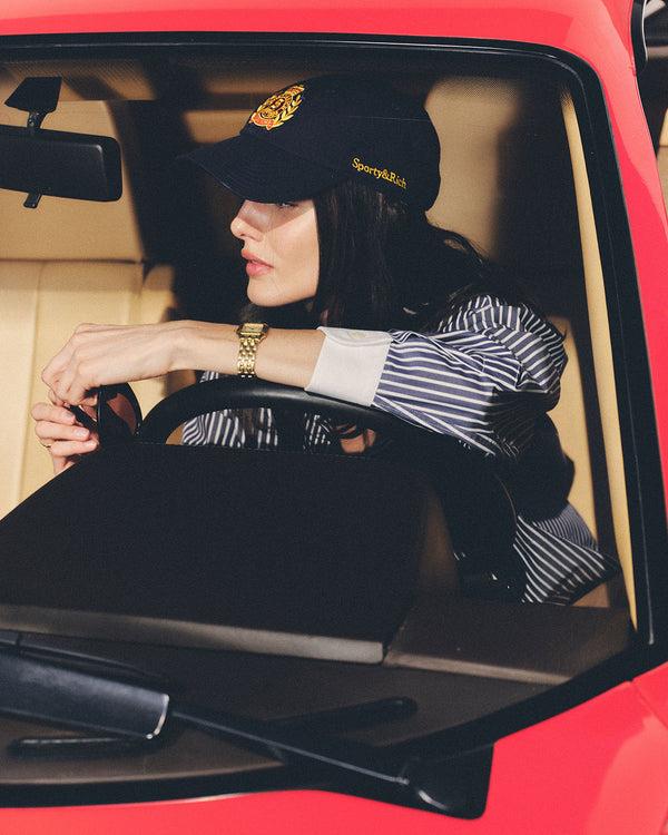 Sporty & Rich H&W Crest Hat - Navy/Ruby/Gold