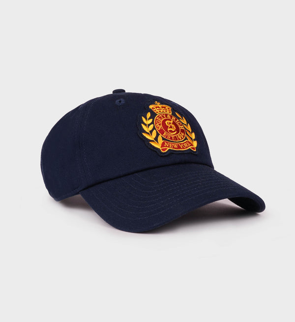 Sporty & Rich H&W Crest Hat - Navy/Ruby/Gold