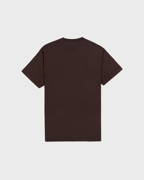 Sporty & Rich H&W Crest T-Shirt - Chocolate/Ecru