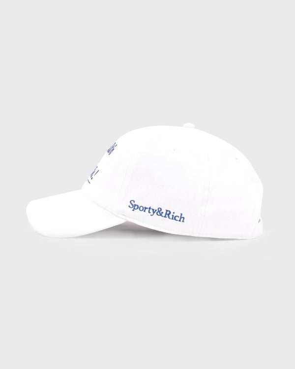 Sporty & Rich Health Is Wealth Hat - White/Azure