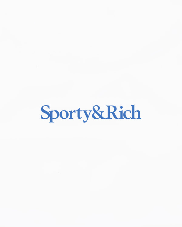 Sporty & Rich Health Is Wealth T-Shirt - White/Azure