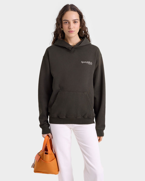 Sporty & Rich HWCNY Hoodie - Faded Black/White