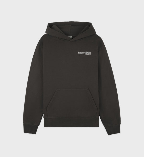 sporty & rich HWCNY Hoodie - Faded Black/White