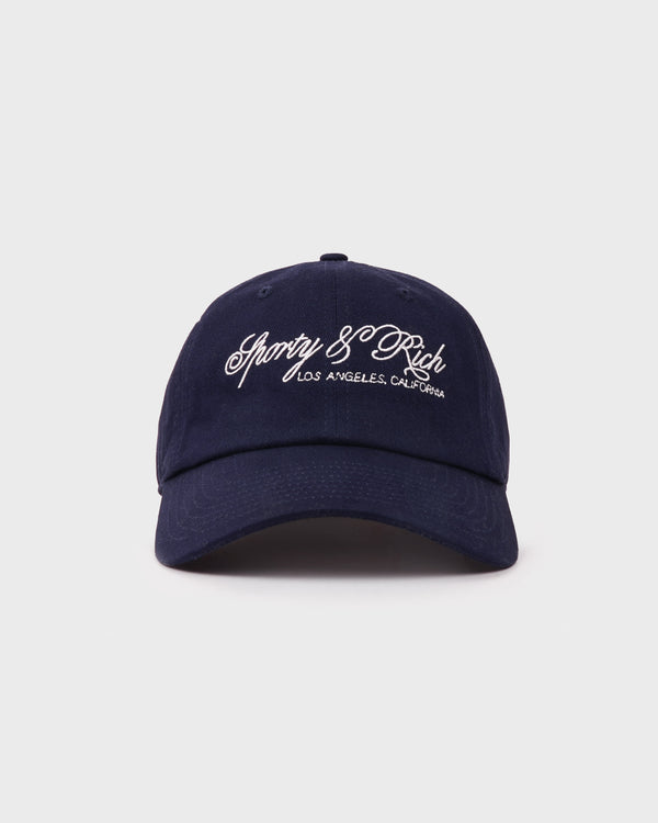 sporty & rich International Hat - Navy/White