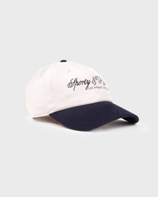 Sporty & Rich International Wool Hat - Ecru/Navy