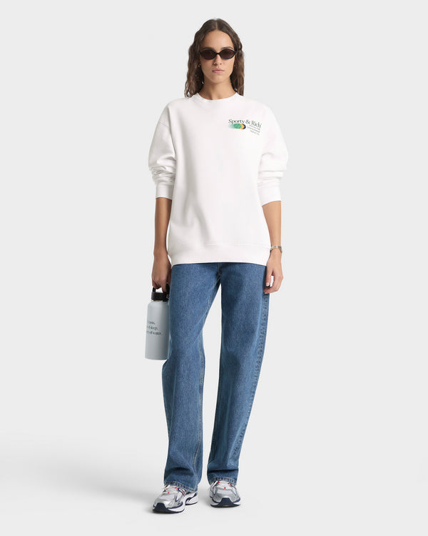 Sporty & Rich Invitational Crewneck - White/Forest