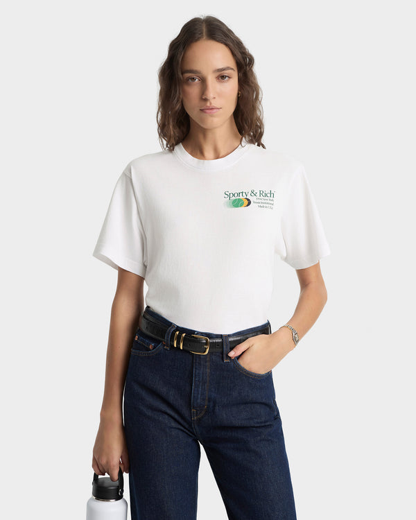 Sporty & Rich Invitational T-Shirt - White/Forest