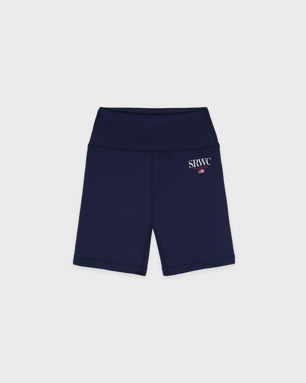 sporty & rich Nautical Biker Short - Navy