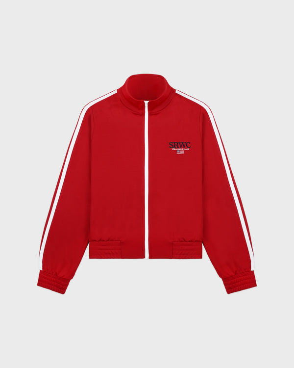 sporty & rich Nautical Elio Track Jacket - Ruby