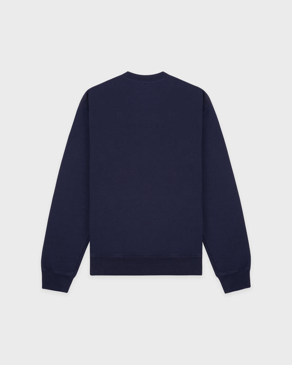 Sporty & Rich Nautical Embroidered Crewneck - Navy