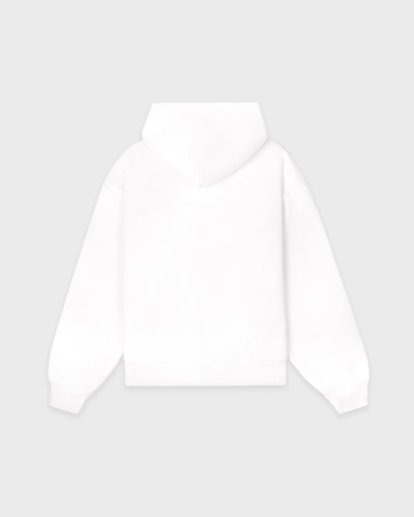 Sporty & Rich Nautical Embroidered Zip Hoodie - White