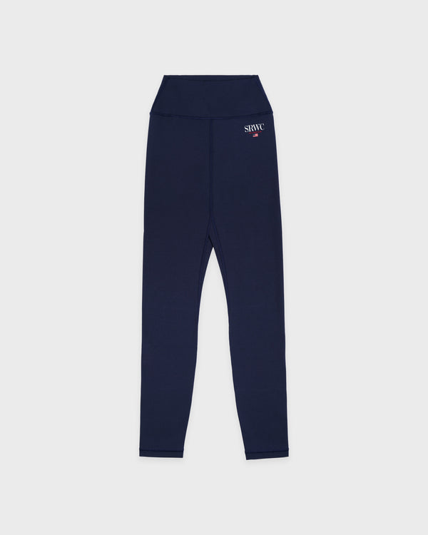 sporty & rich Nautical Legging - Navy