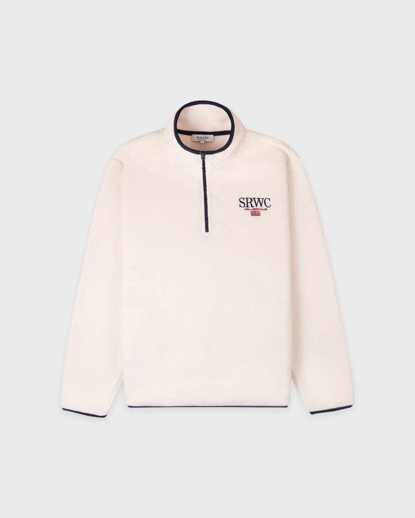 sporty & rich Nautical Polar Quarter Zip Men - Ecru