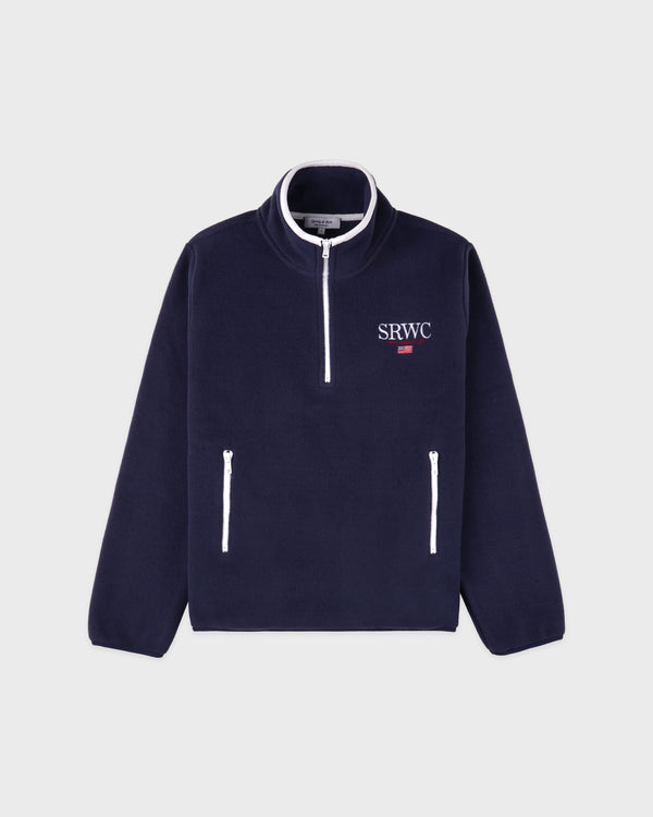 sporty & rich Nautical Polar Quarter Zip - Navy