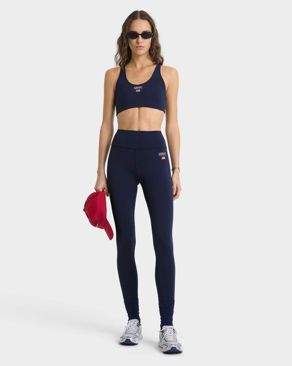Sporty & Rich Nautical Sports Bra - Navy