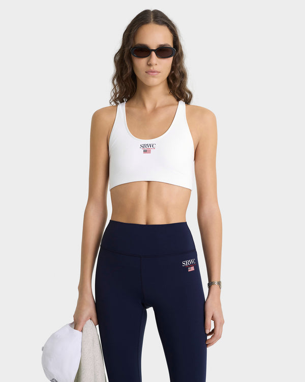 Sporty & Rich Nautical Sports Bra - White
