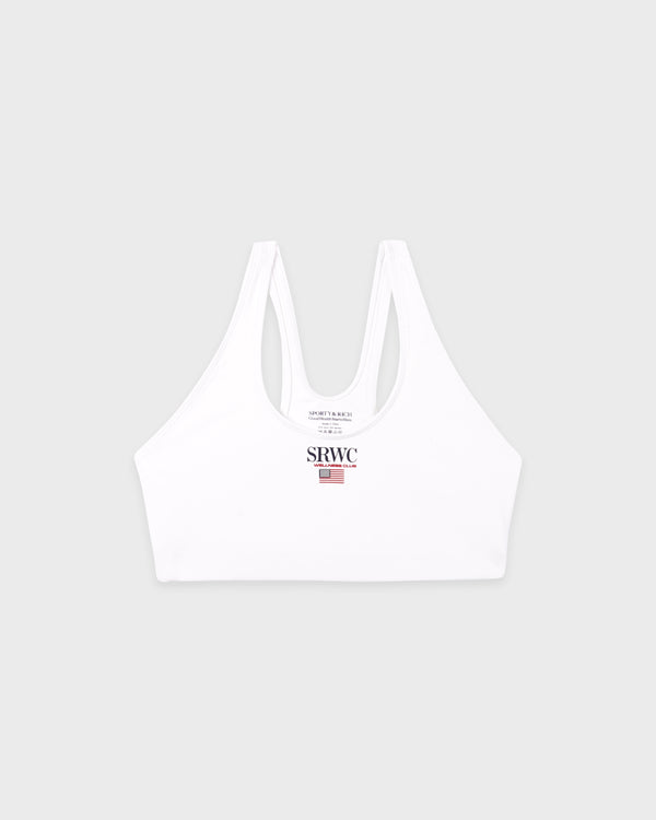 sporty & rich Nautical Sports Bra - White