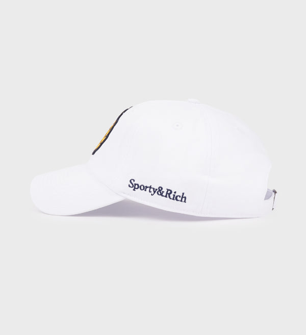 Sporty & Rich NY Crest Hat - White