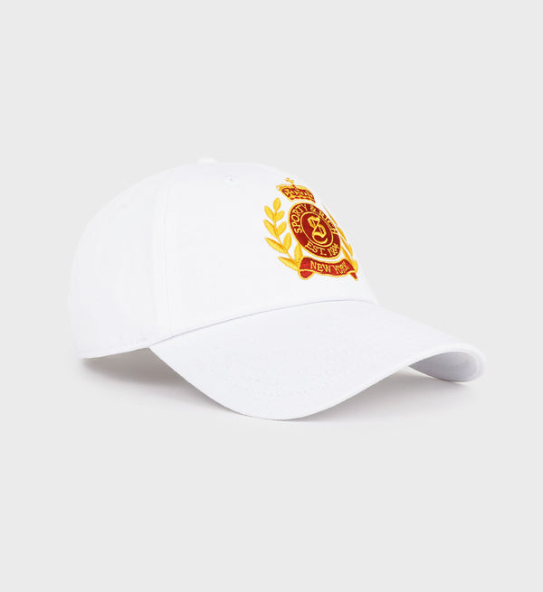 Sporty & Rich NY Crest Hat - White/Gold