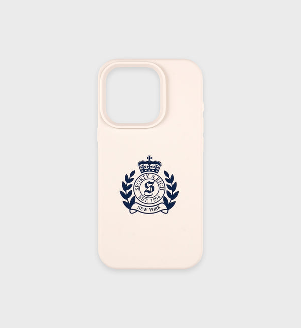 sporty & rich NY Crest iPhone Case - Cream