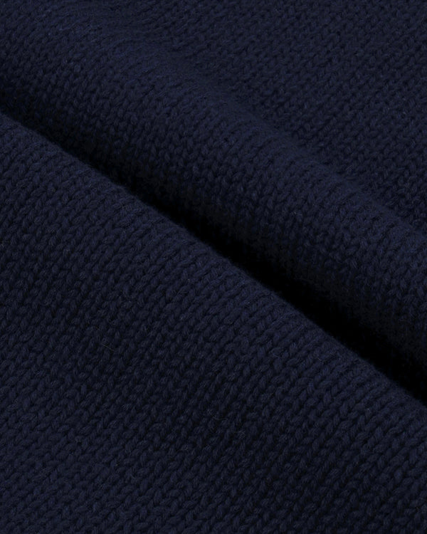 Sporty & Rich NY Crest Knitted Turtleneck - Navy