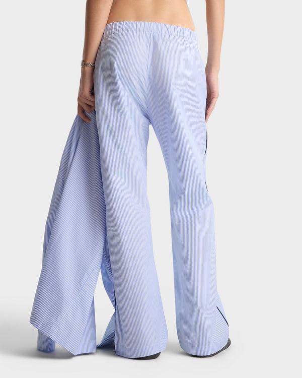 Sporty & Rich NY Crest Pyjama Pants - Blue Stripe