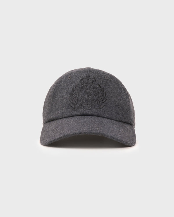 sporty & rich NY Crest Wool Hat - Cool Gray