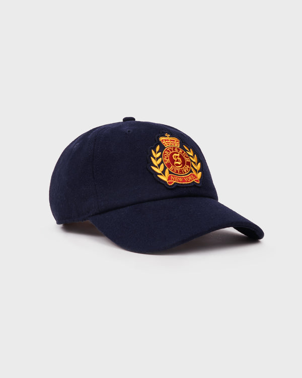 Sporty & Rich NY Crest Wool Hat - Navy